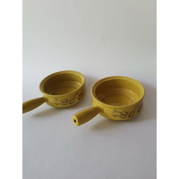 SMI Japan yellow retro soup bowls with handles. Good condition. - Picture 2 of 8